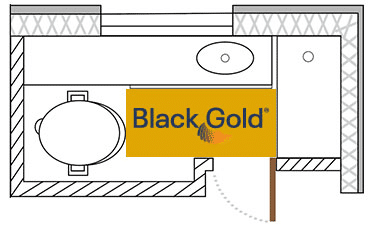 tiny house bathroom floorplan using radiant floor heat black gold radiant floor heat