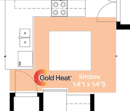 Gold Heat Luxury Kitchen Layout