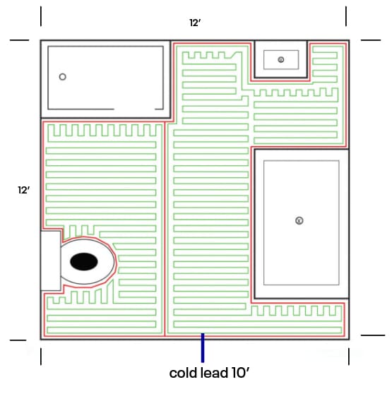 Gold-Heat-customized-radiant-heat-mat-to-floorplan